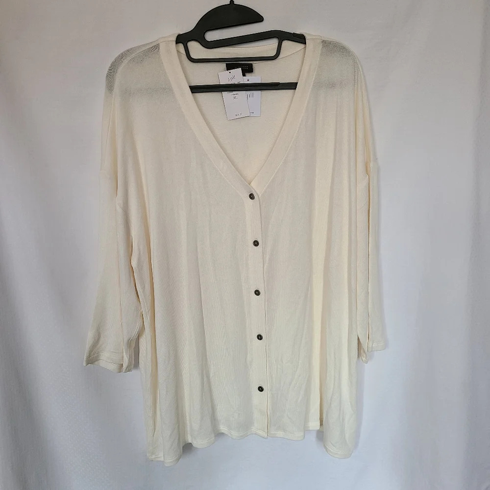 J.Jill Women's Wearever Collection Casual Button Down Cardigan Top Size XLarge